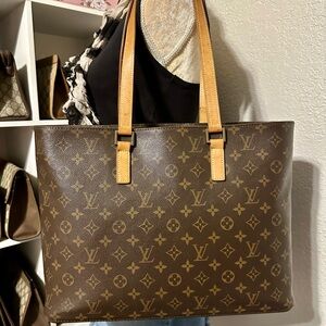 ✅Authentic Louis Vuitton XL Brown Monogram Tote/Shoulder Bag